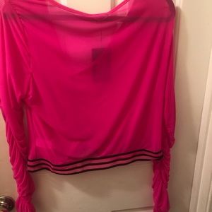 Plus size mesh crop top